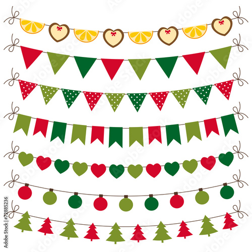 Christmas bunting and decoration set
