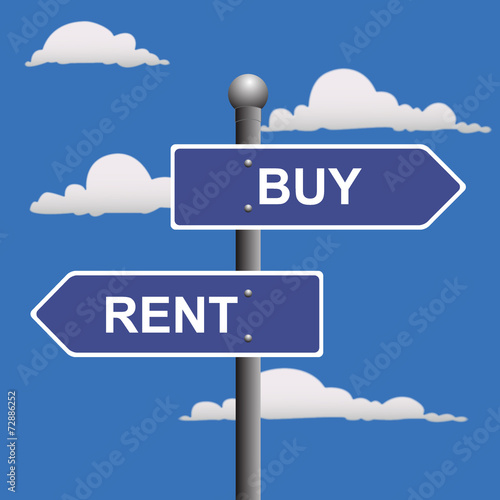 Buying, selling, two-way, street, sign