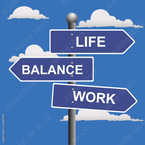 Work, life, balance, street, signs