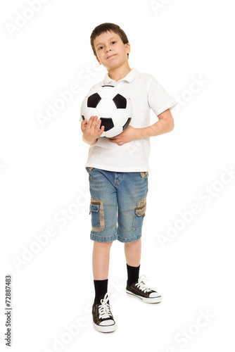 soccer boy studio isolated © soleg