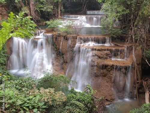 Fototapeta Naklejka Na Ścianę i Meble -  Beautiful Waterfall in Srinakarin Dam National Park , Thailand