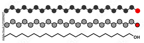 Docosanol (behenyl alcohol) antiviral drug molecule. photo