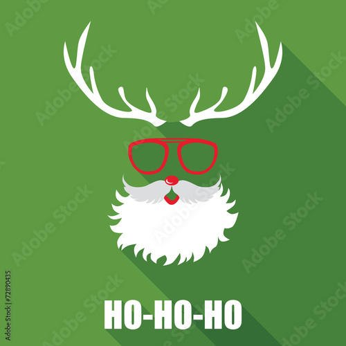 Christmas Retro Santa Card - in vector