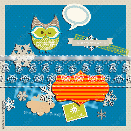 winter scrapbook template