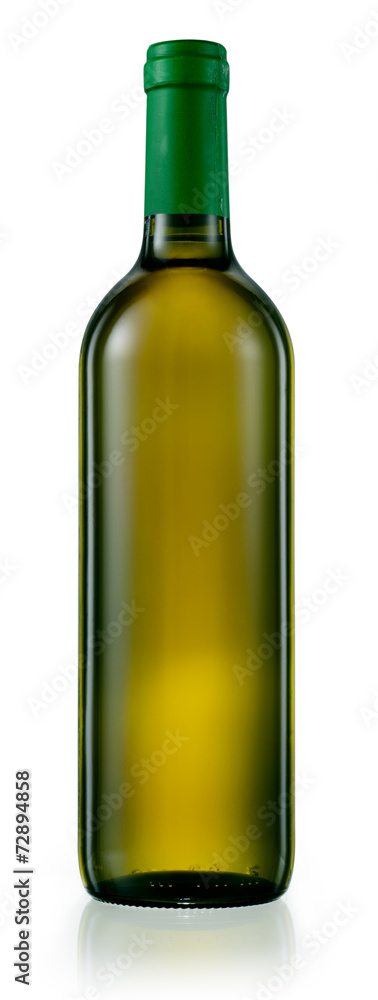 Bottle with white wine isolated. With clipping path Bottle with white wine isolated. With clipping path