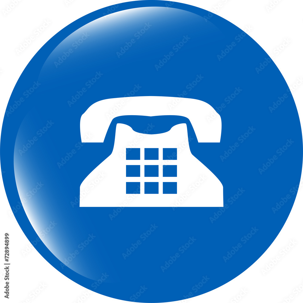illustration of a rotary phone, web button icon illustration of a rotary phone, web button icon