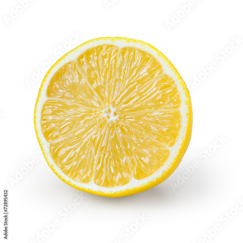 Lemon slice isolated on white