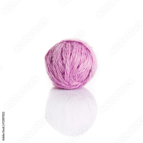 wool yarn ball isolated on white. ball of yarn for knitting