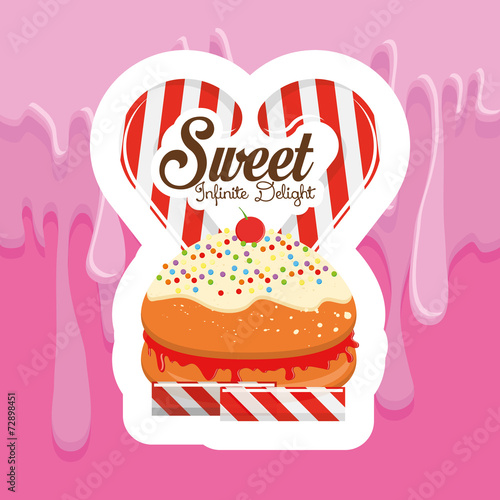 Vector Dessert Background With Space For Text