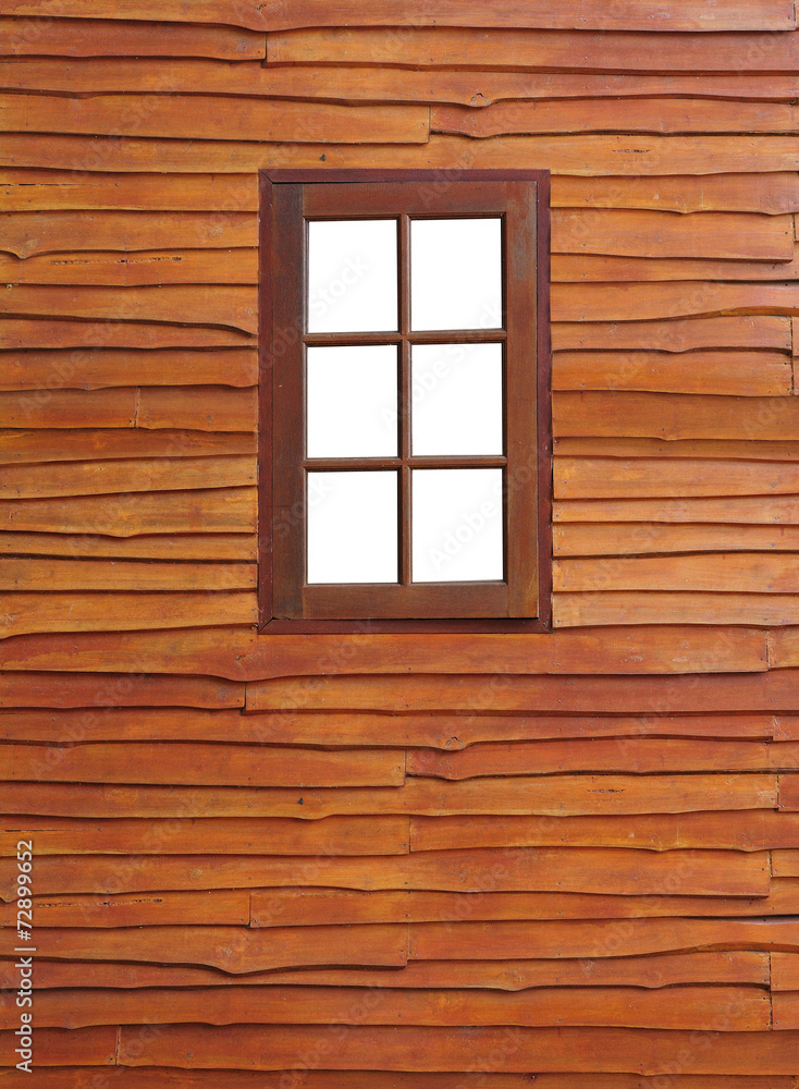 Fototapeta premium The Old wooden window on wood background