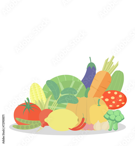 vegetable flat illustration background