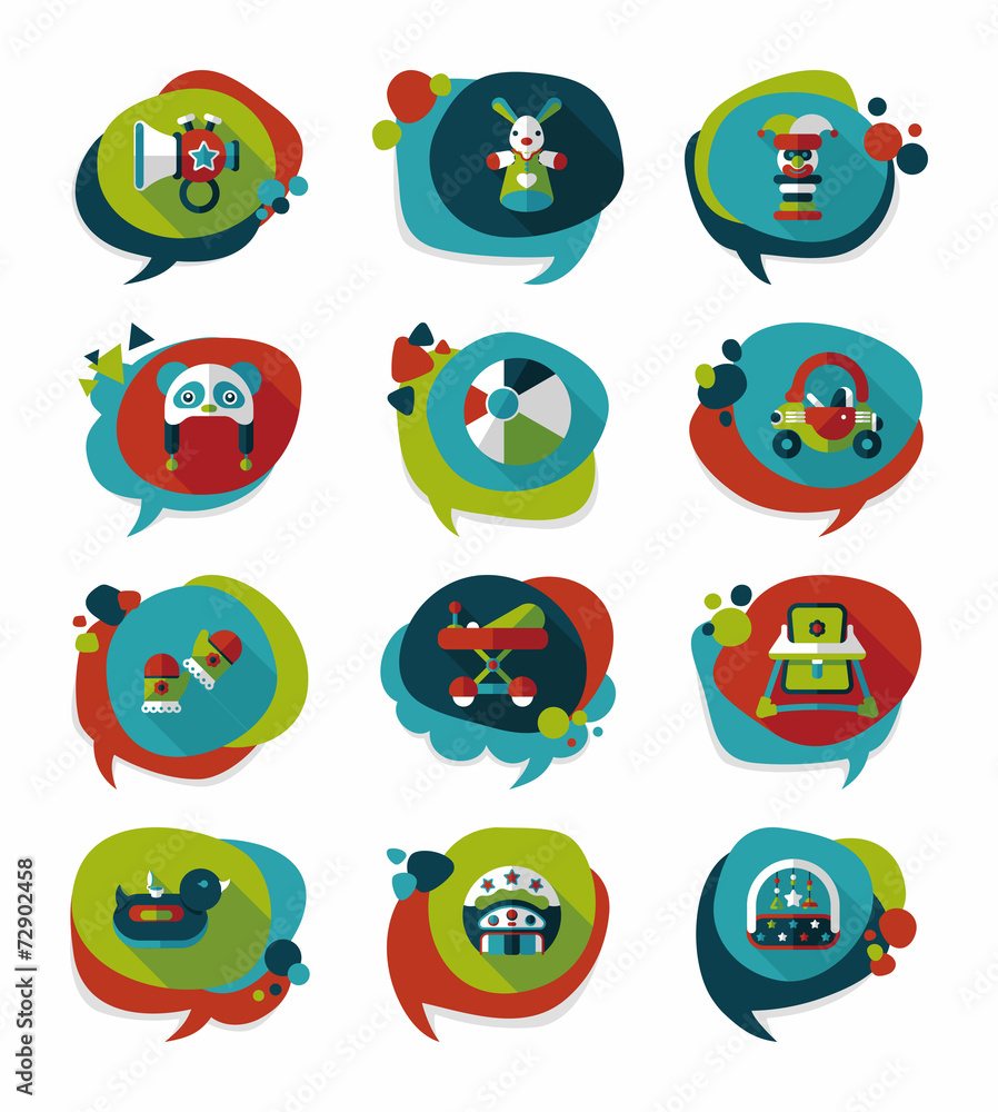 baby bubble speech banner design flat background set, eps10 baby bubble speech banner design flat background set, eps10