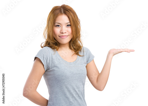 Wallpaper Mural Woman with open hand palm Torontodigital.ca