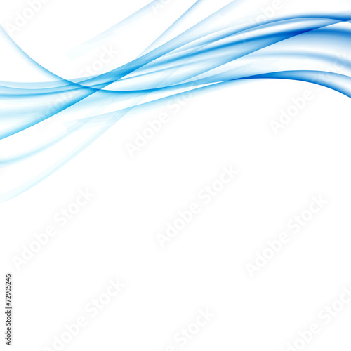 Blue modern abstract lines swoosh certificate