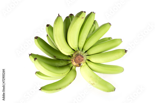 green banana raw isolated on white background © sutichak