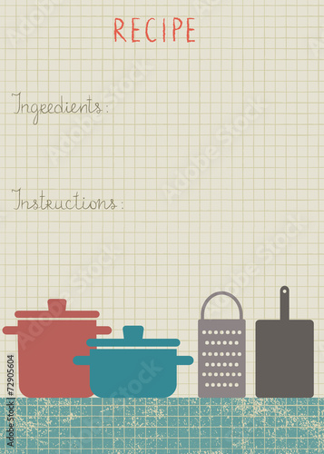 Retro background for cooking recipes 4