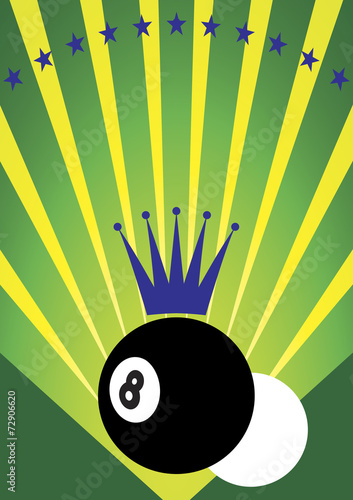 Green billiard poster