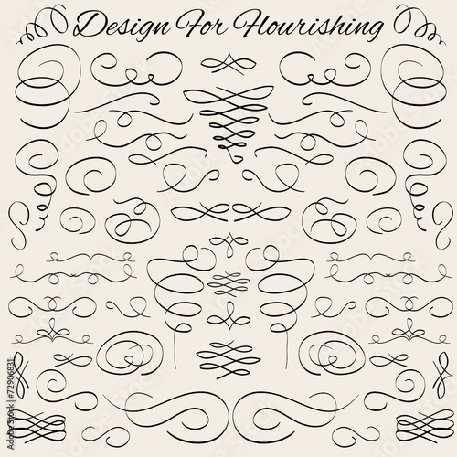 Vector vintage calligraphic design elements