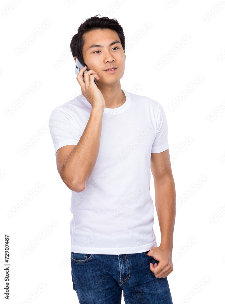 Man talk to cellphone Man talk to cellphone