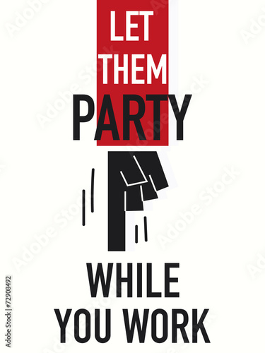 Word LET THEM PARTY