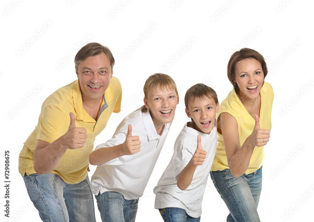 Obraz premium Happy family of four
