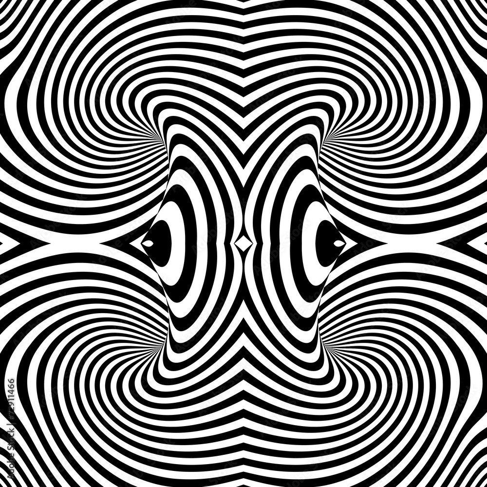 Design monochrome whirl movement illusion background Design monochrome whirl movement illusion background