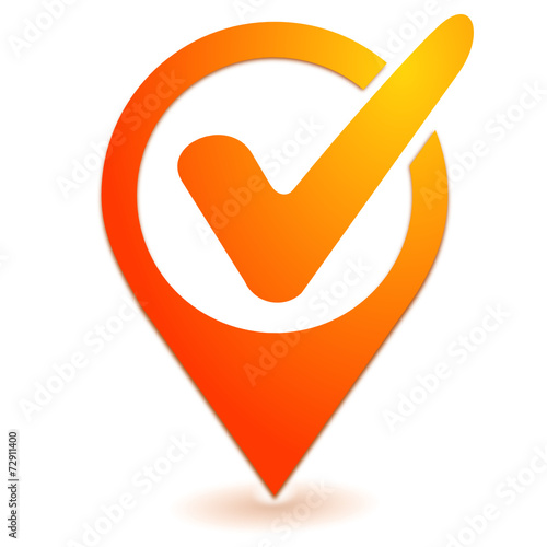 cocher sur symbole localisation orange