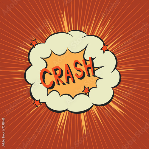 Crash. Comic speech bubble.