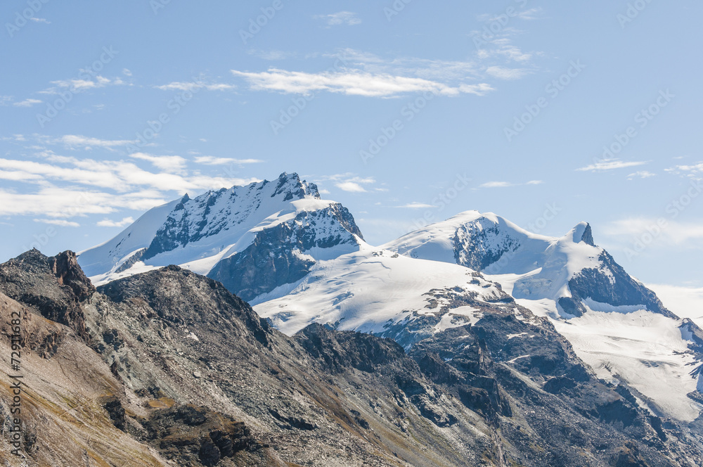 Zermatt, Bergdorf, Adlerhorn, Alpen, Wallis, Sommer, Schweiz