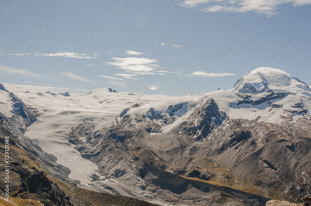 Zermatt, Dorf, Findelgletscher, Wallis, Alpen, Sommer, Schweiz