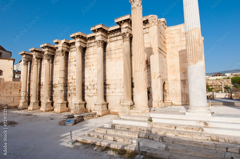 Roman Agora remains in Athens.Greece.