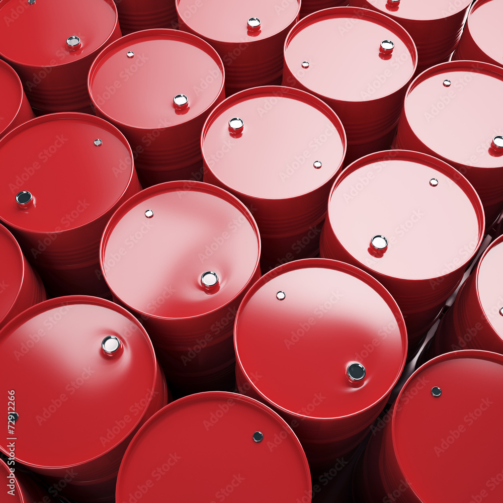 Large group of red oil barrels. High resolution. Large group of red oil barrels. High resolution.