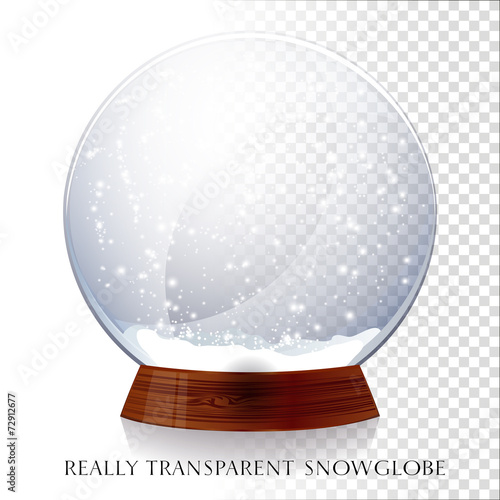 Transparent snowglobe photo