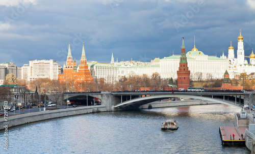 view of Bolshoy Kamenny Bridge at Moskva River