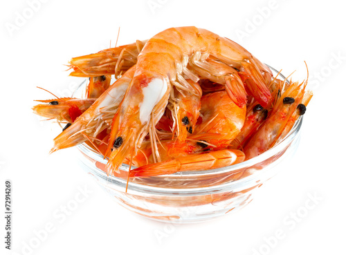 cooked shrimps isolated on white © Diana Taliun