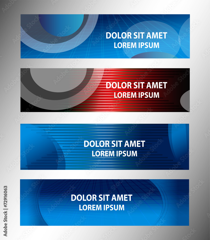 Fototapeta premium Vector Horizontal Website Banners