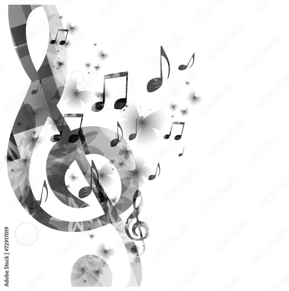 Fototapeta premium Music background with g-clef