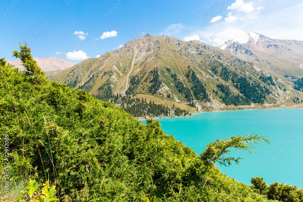 Spectacular scenic Big Almaty Lake ,Tien Shan Mountains