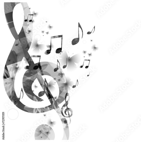 Music background with g-clef