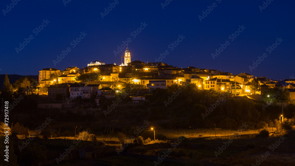 Puebla de Sanabria de noche, Zamora.