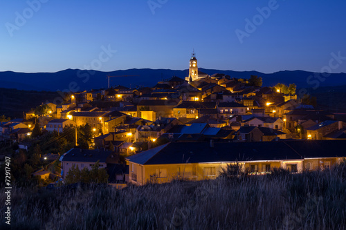 Puebla de Sanabria de noche, Zamora. photo