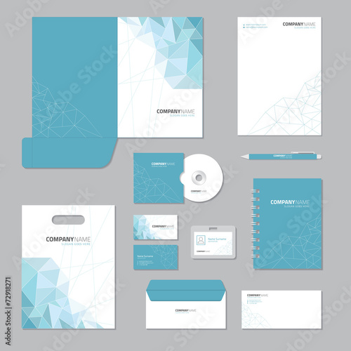 Stationery template design. Corporate identity business set.