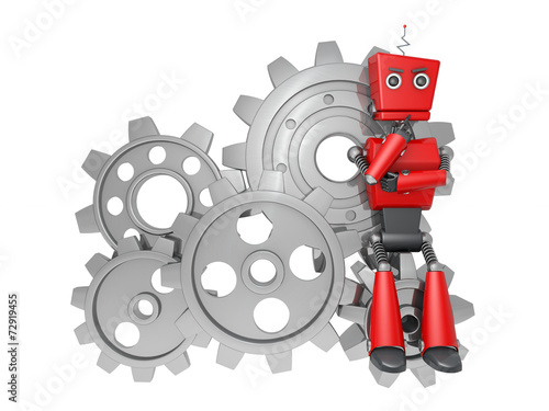 red robotic toy