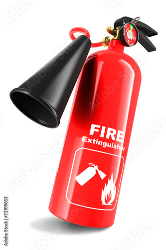 Fire extinguisher isolated