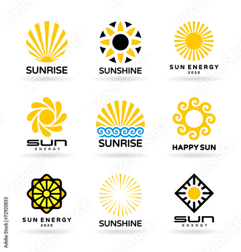 Set of sun icons (5)