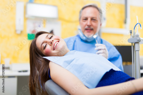 Dentist and a female patient