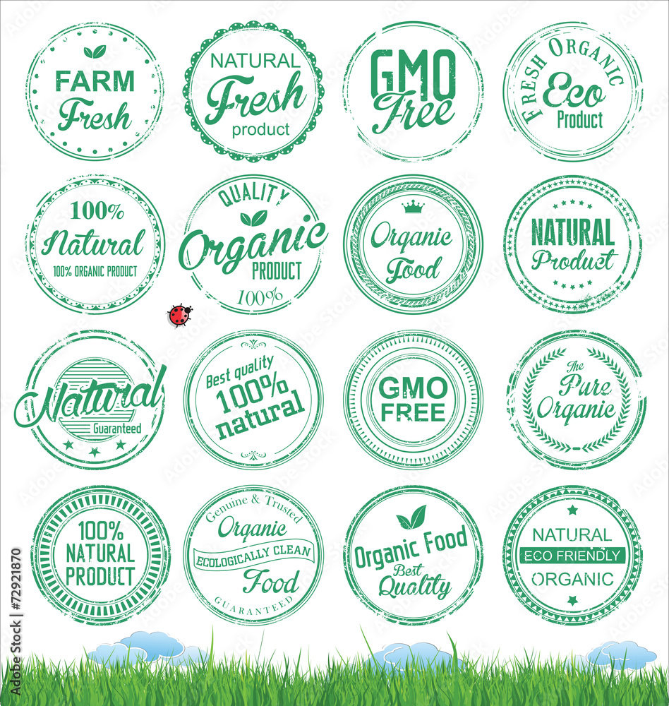 Organic Badges grunge stamp Organic Badges grunge stamp