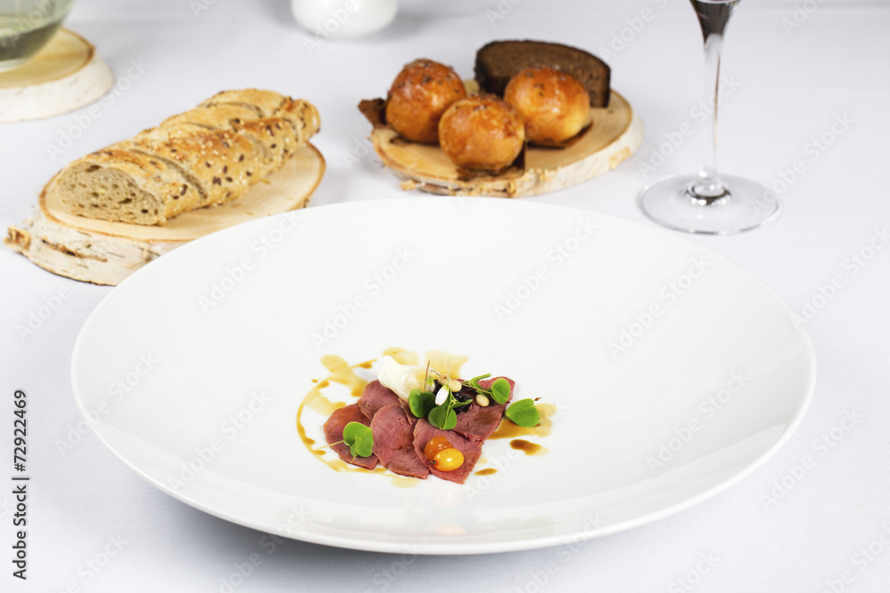 Appetizer on the table with bread Appetizer on the table with bread