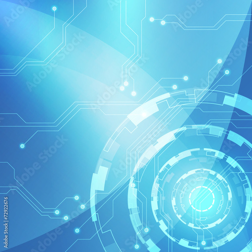 Blue Abstract technology circuit Background, vector illustration