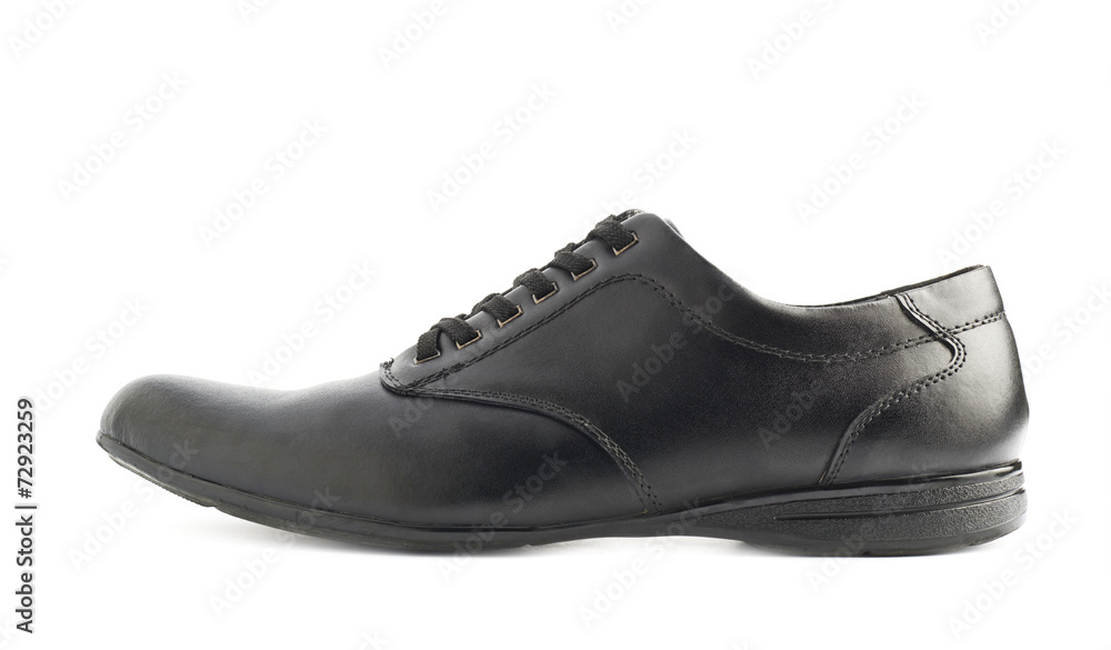 Classic black leather shoe isolated Classic black leather shoe isolated